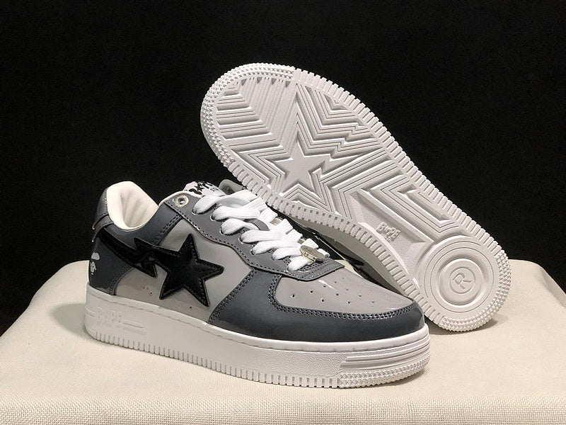 BAPE Star Low-Top Sneakers - Grey and Black