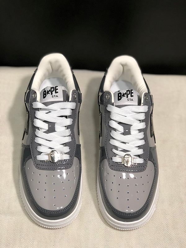 BAPE Star Low-Top Sneakers - Grey and Black