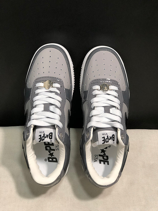 BAPE Star Low-Top Sneakers - Grey and Black