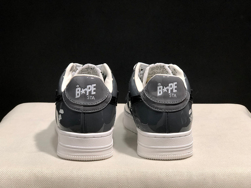 BAPE Star Low-Top Sneakers - Grey and Black