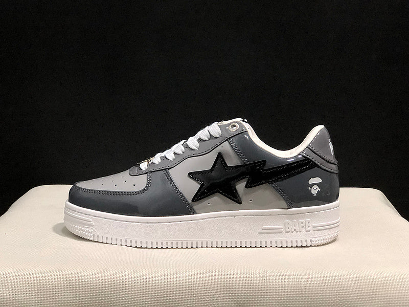 BAPE Star Low-Top Sneakers - Grey and Black