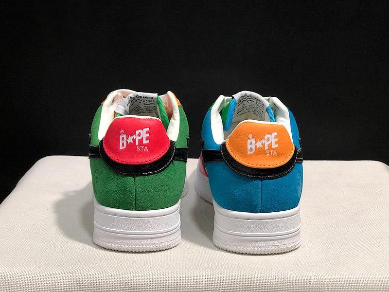 BAPE Star Low-Top Sneakers - Multicolor and White
