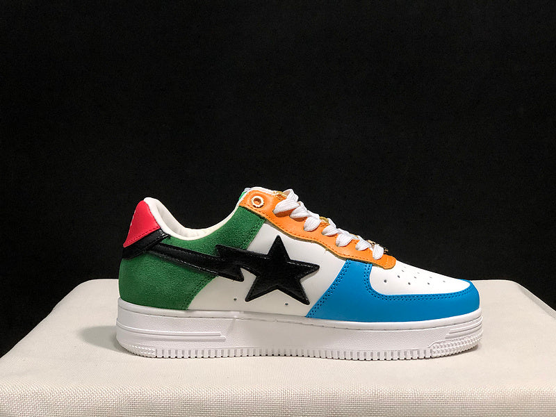 BAPE Star Low-Top Sneakers - Multicolor and White