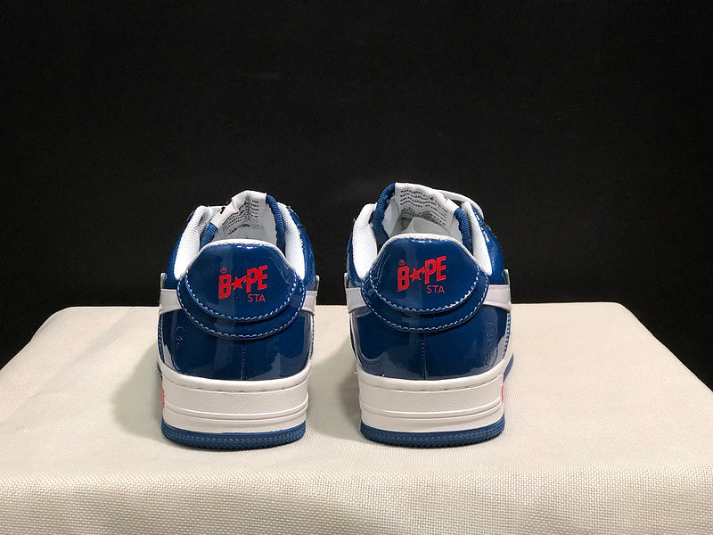 BAPE Star Low-Top Sneakers - Blue, Red and White