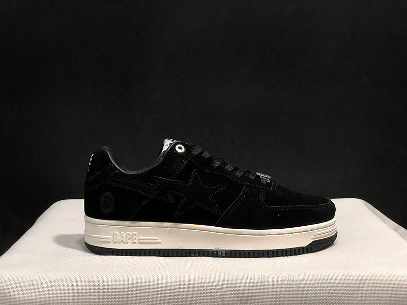 BAPE Star Low-Top Sneakers - Black and Cream