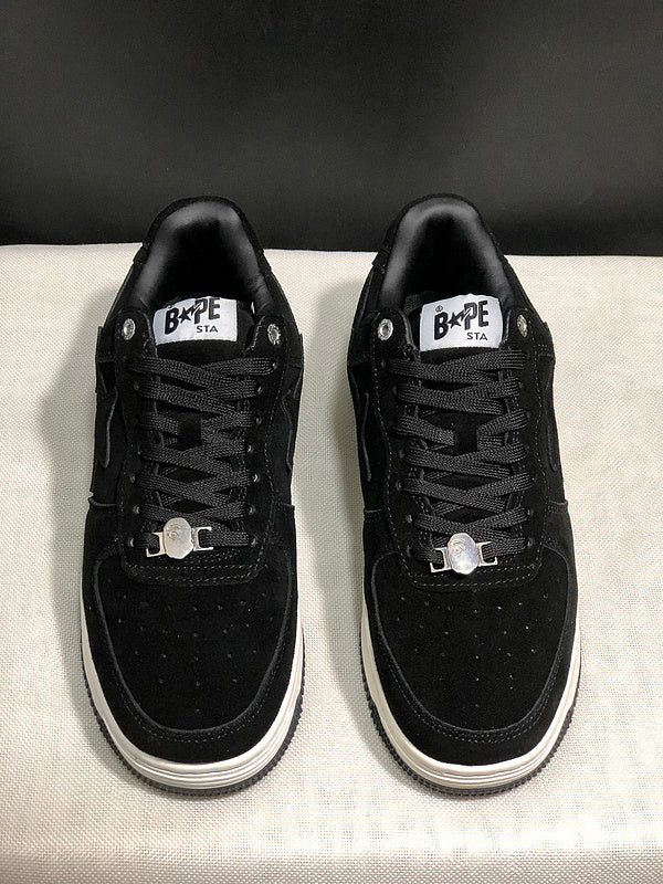 BAPE Star Low-Top Sneakers - Black and Cream