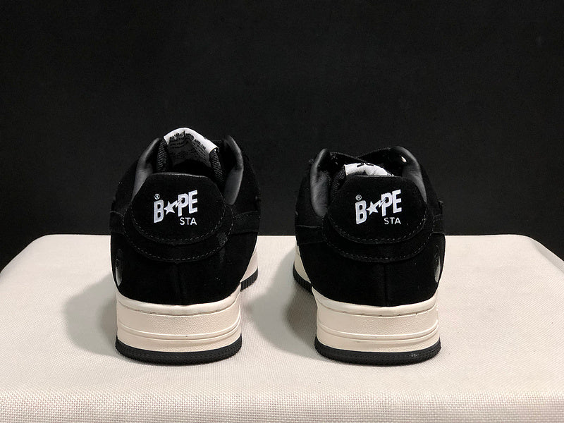 BAPE Star Low-Top Sneakers - Black and Cream