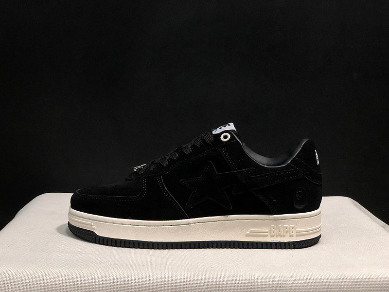 BAPE Star Low-Top Sneakers - Black and Cream
