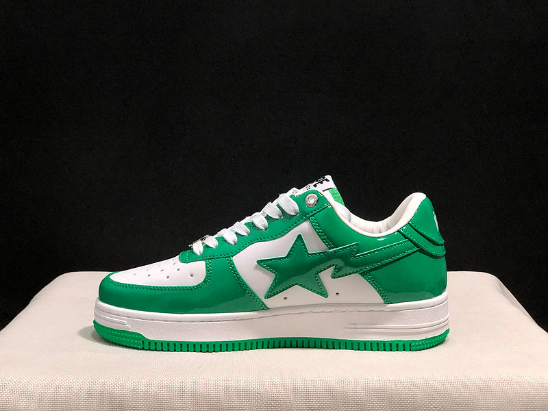 BAPE Star Low-Top Sneakers - Green and White