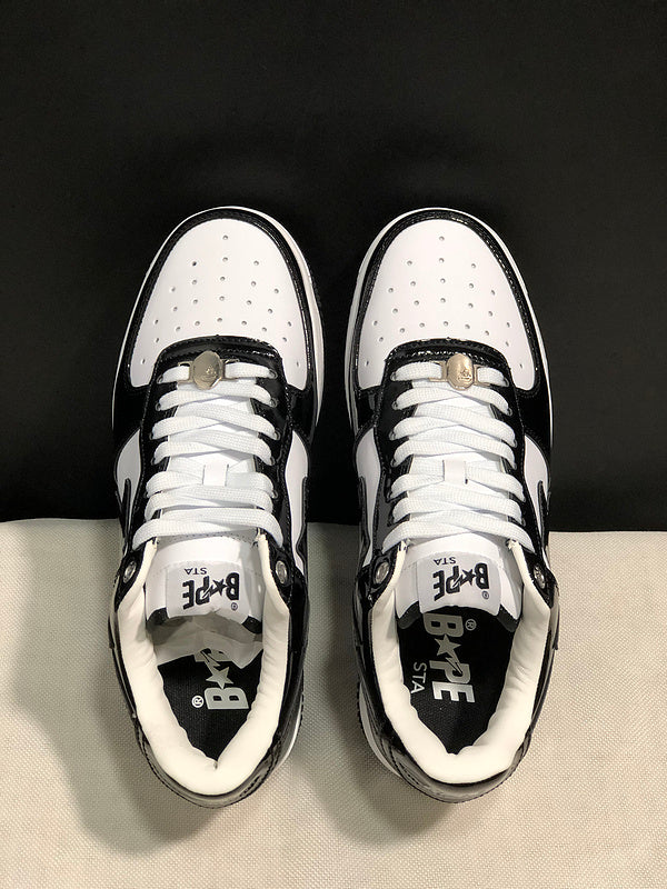 BAPE Star Low-Top Sneakers - Black and White