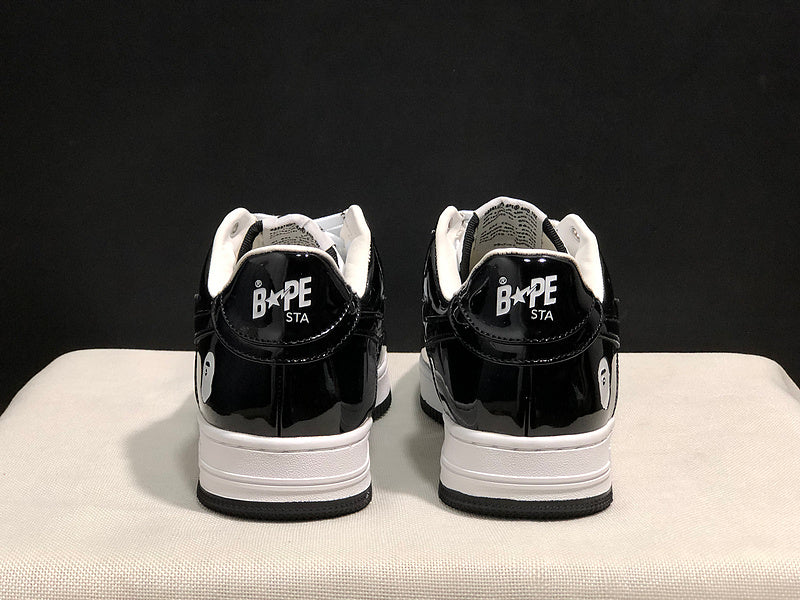 BAPE Star Low-Top Sneakers - Black and White