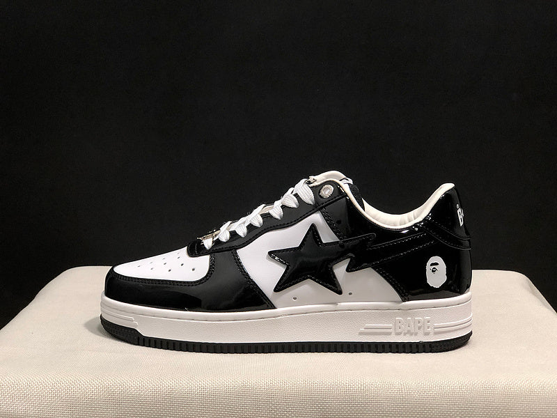 BAPE Star Low-Top Sneakers - Black and White