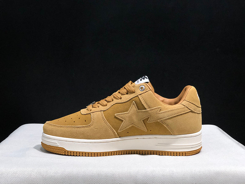 BAPE Star Low-Top Sneakers - Tan and White