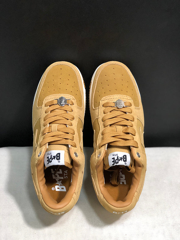 BAPE Star Low-Top Sneakers - Tan and White