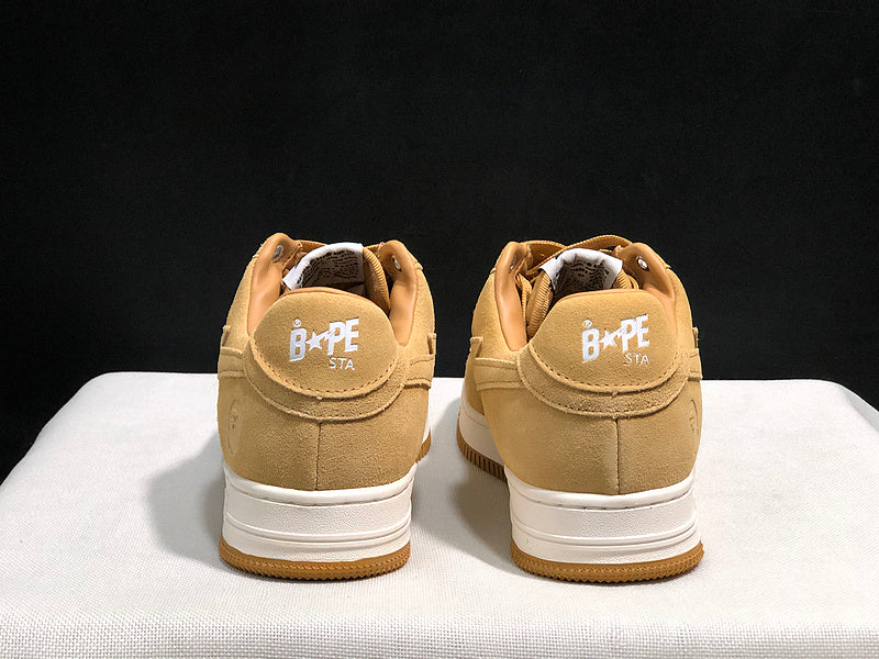 BAPE Star Low-Top Sneakers - Tan and White