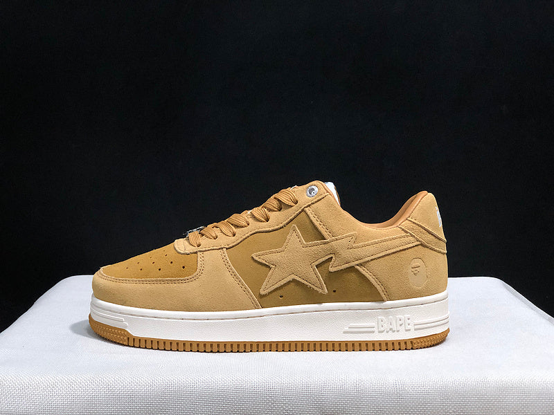 BAPE Star Low-Top Sneakers - Tan and White