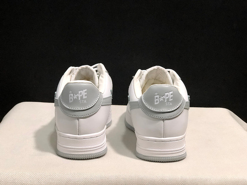 BAPE Star Low-Top Sneakers - White and Light Grey