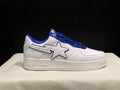 BAPE Star Low-Top Sneakers - White and Royal Blue