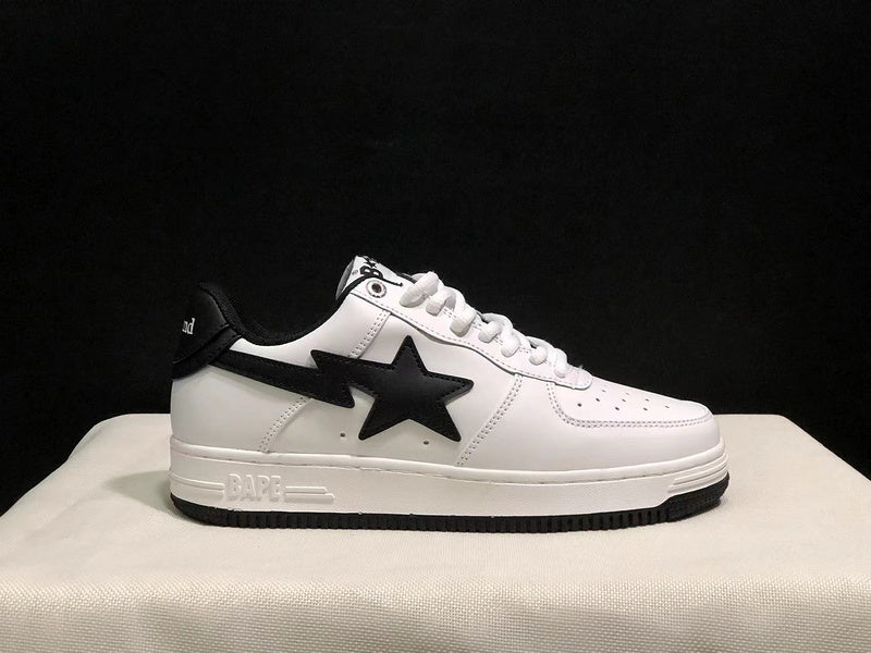 BAPE Star Low-Top Sneakers - White with Black Details