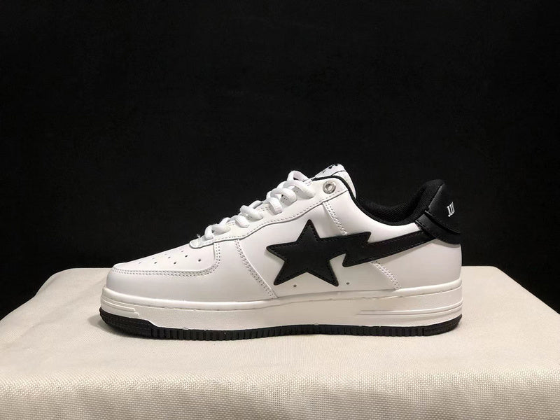 BAPE Star Low-Top Sneakers - White with Black Details