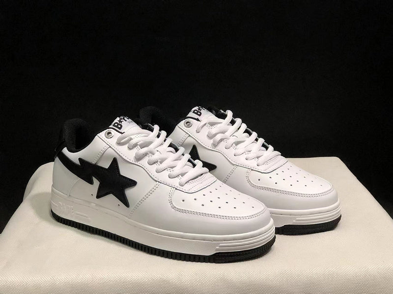 BAPE Star Low-Top Sneakers - White with Black Details
