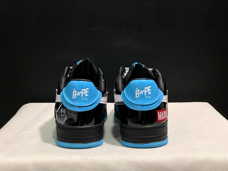 BAPE Star Low-Top Sneakers - Blue, Black and White