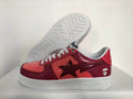 BAPE Star Low-Top Sneakers - Burgundy and Coral Red