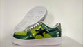 BAPE Star Low-Top Sneakers - Dark Green, Lime and Black