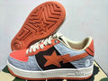 BAPE Star Low-Top Sneakers - Grey, Black and Orange