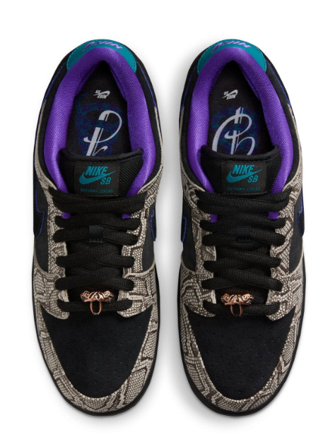 Nike SB Dunk Low Dashawn Jordan 'Snake Skin' – Black/Fierce Purple