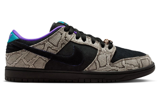 Nike SB Dunk Low Dashawn Jordan 'Snake Skin' – Black/Fierce Purple